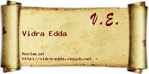 Vidra Edda névjegykártya