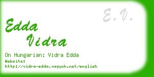 edda vidra business card